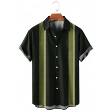 Men's Casual Striped Print Shirt 30919446X